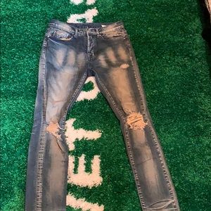 MNML.LA  Distressed vintage wash denim